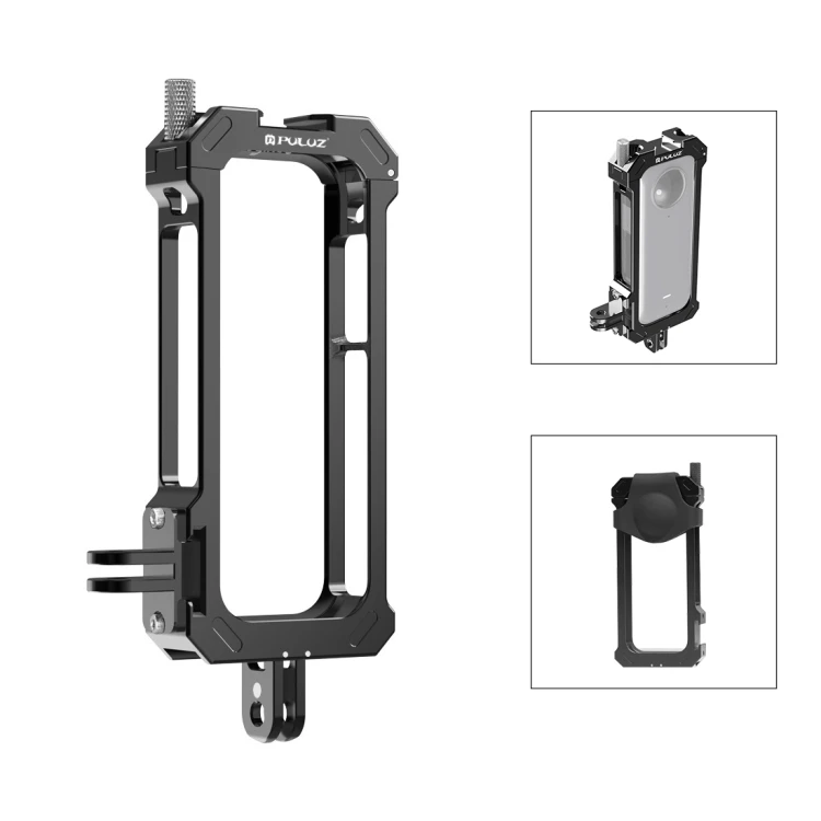 

PULUZ Metal Protective Cage Rig Housing Frame with Expand Cold Shoe Base & Tripod Adapter for Insta 360 X3