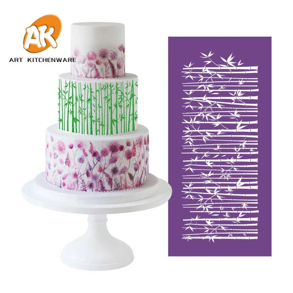 

AK Cake Decorating Soft Icing Pastry Mesh Stencils Fondant Decorating Templates