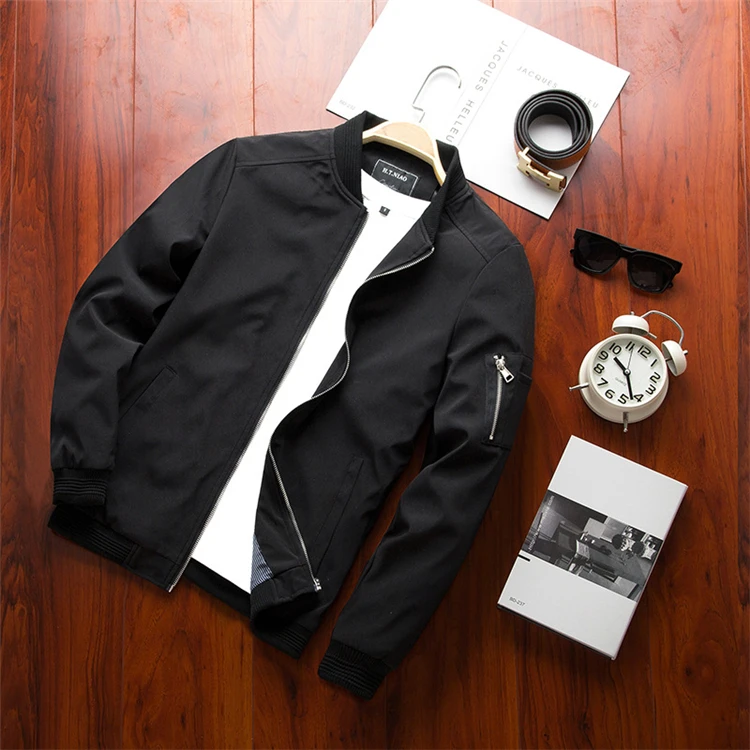

Wholesale Men's Plus Size Winter Zipper Jacket Male Mens Casual Streetwear Baseball Hip Hop Coat Outwear Clothing for Men, Customized color