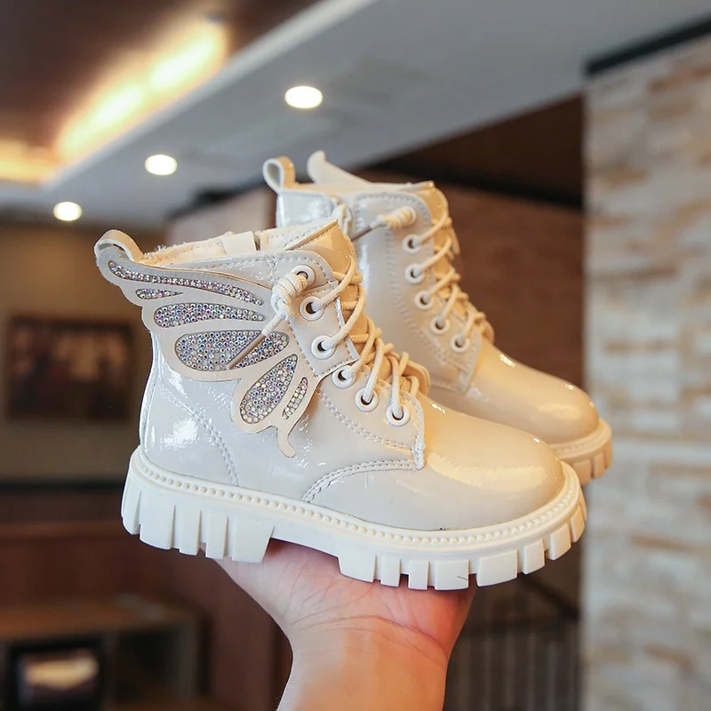 

2021 Children Warm Boots Fashion Soft Bottom Boys Girls Boots Non-slip Kids Sneakers Girls Ankle Boots Shoes Kids Winter Shoes, Black,beige