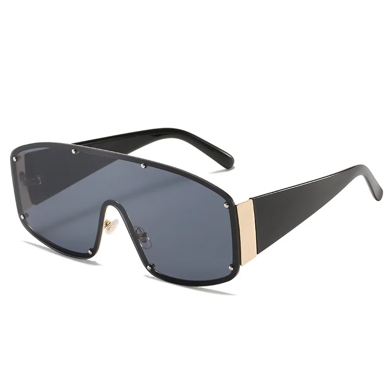 

Trendy Square Big Frame one-piece Glasses Personalized Sunglasses