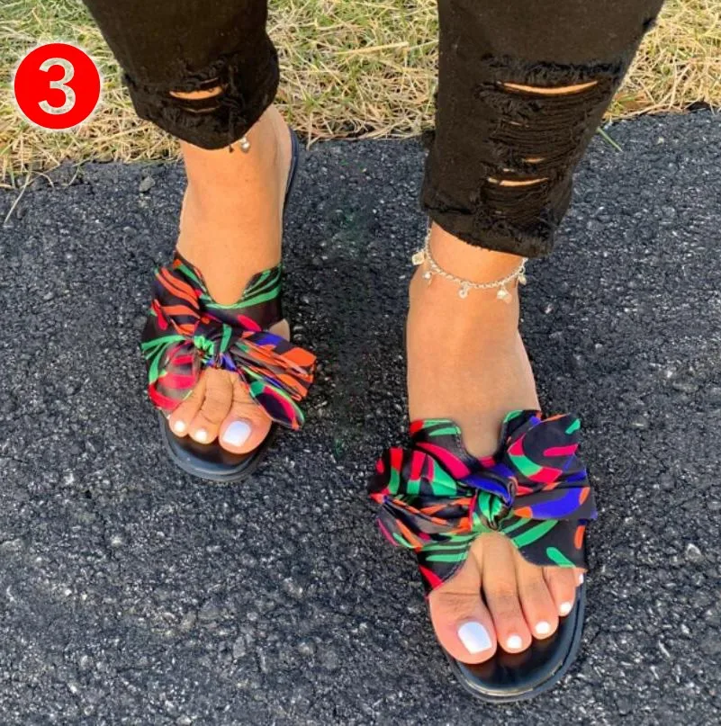

new women's beach shoes bow cross thick sandals outdoor wild travel student home slippers sandals