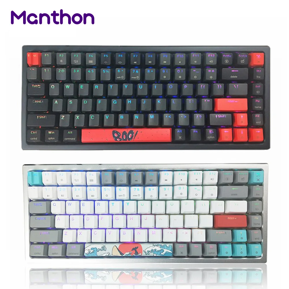 

SKYLOONG SK84 GK84 84 Keys RGB LED Gateron Red Yellow Switch Hot Swappable Mechanical Gaming Keyboard