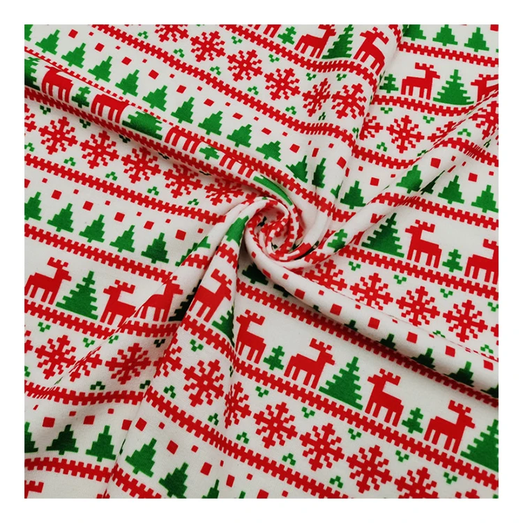 

2022 New Christmas Design Cotton French Terry Fabric For Fhorts With Good Price
