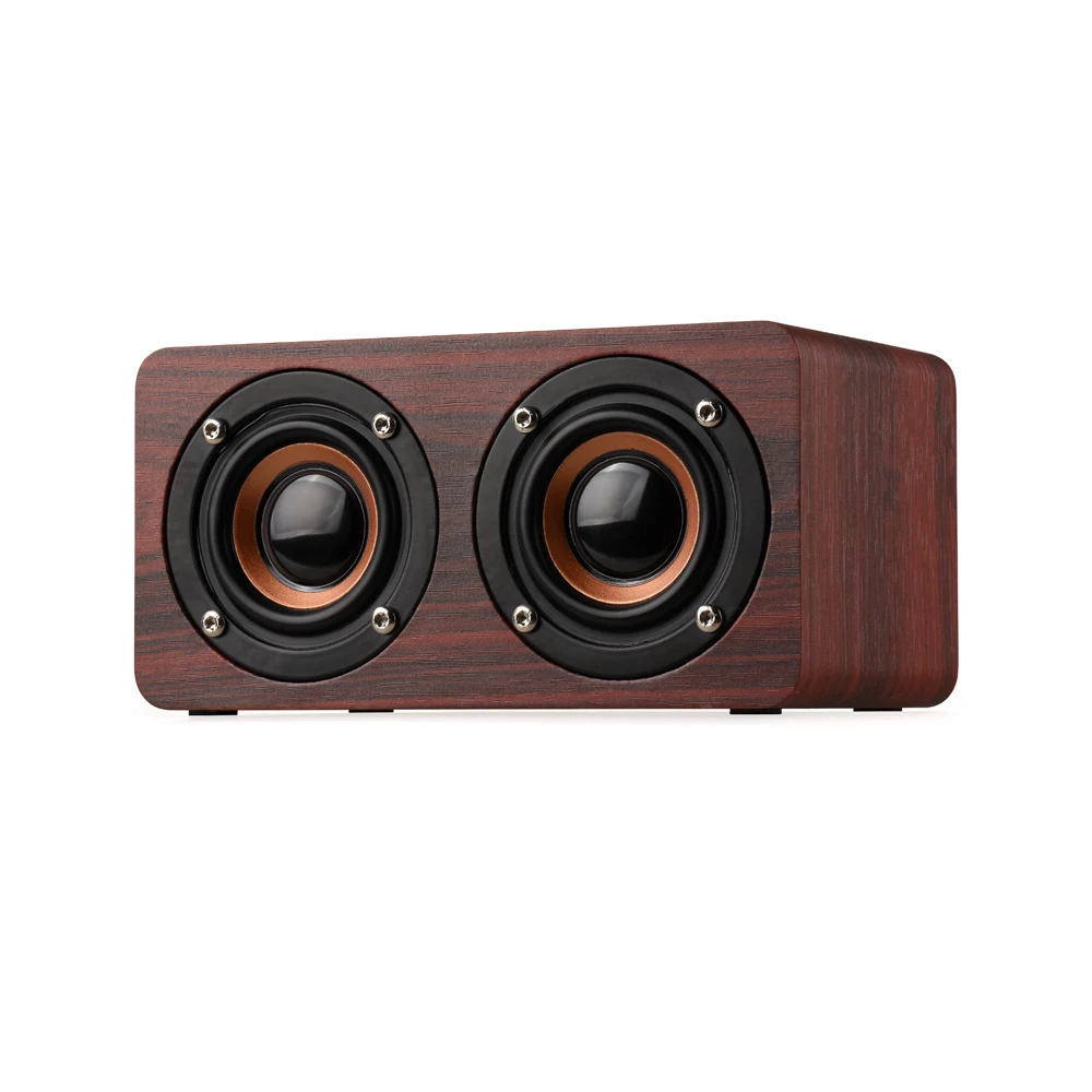 

OEM Wood speaker Super Bass Vintage Classic Wireless Wooden Computer Mobile Portable Mini Retro Wood Bluetooth Speaker