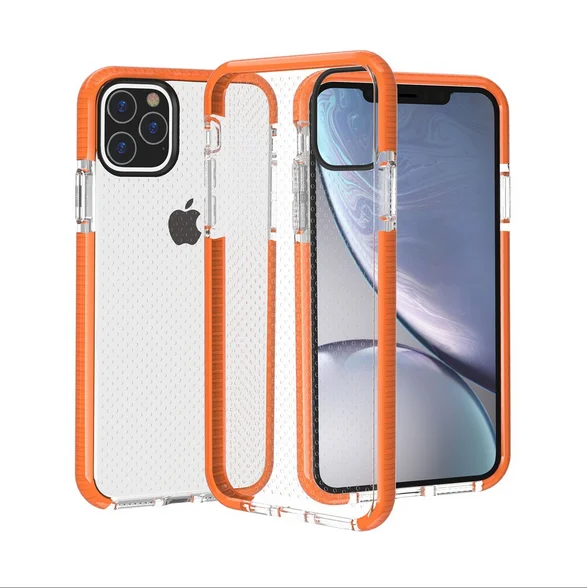 

Custom shockproof clear TPU TPE acrylic phone case for iPhone 12 13 Pro Max covers, 10 colors