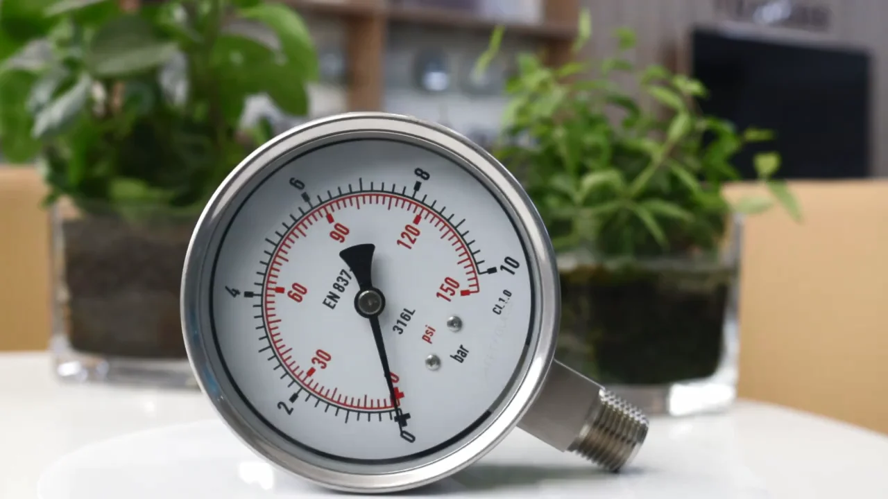 Stainless Steel Manometer Glycerin Filled Pressure Gauge - Buy Pressure ...