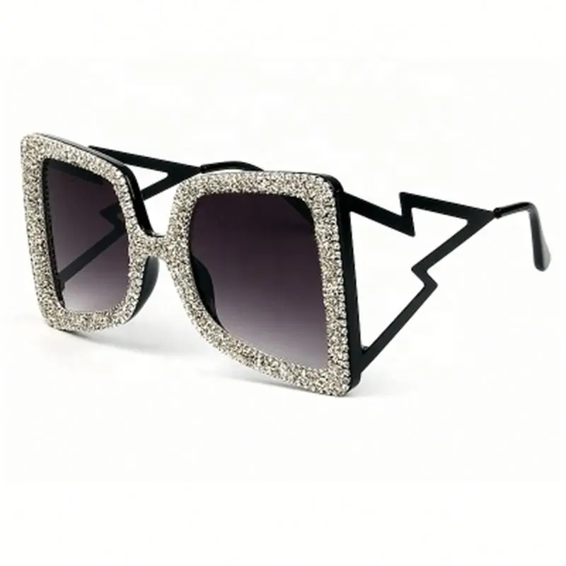 

Oversized Sunglasses Women Big Wide Bling Stones Fashion Shades Vintage Glasses in Stock, 11 colors