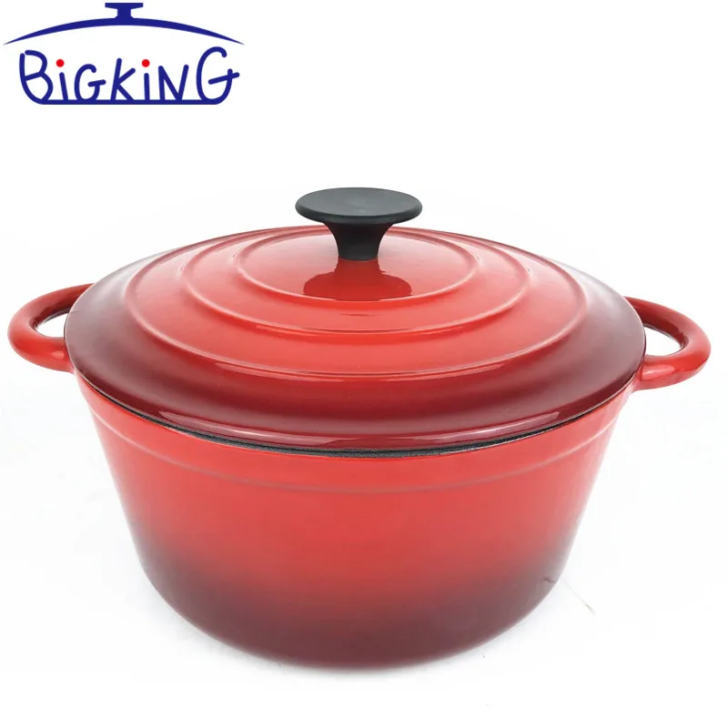 

colorful enamel casserole cast iron cookware casserole in 22*10 cm 8inch Size