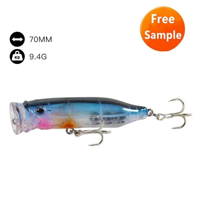 

2021 Outdoor 5 Color Luya Popper Fishing Lure Weights 9.4g/7cm, 5 colors