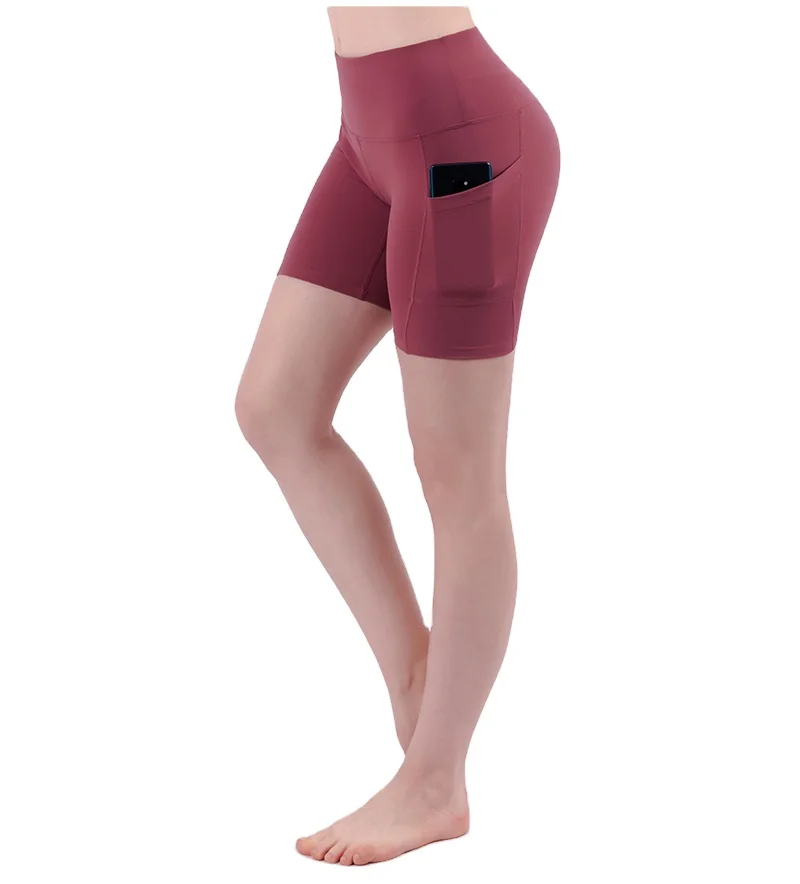 

hot sale quick dry womens slinky yoga shorts with pockets for women