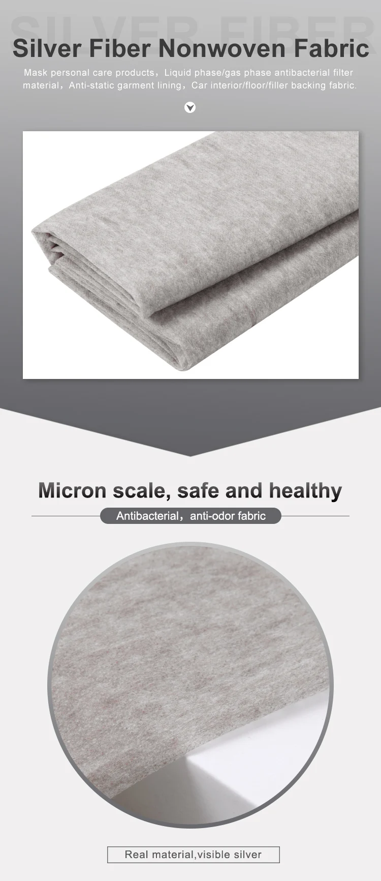 Anti Static Non Woven Antibacterial Silver Fabric Buy Antibacterial