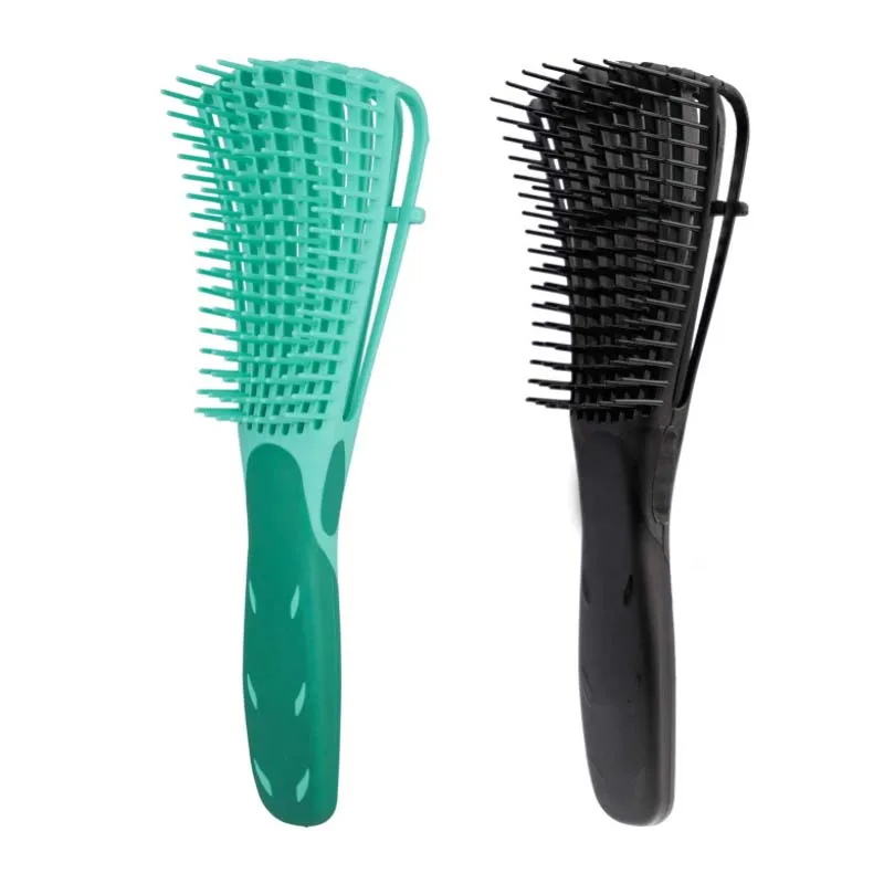 

Amazon hot sale high quality detangle hair brush extension flexible eight arm moving detangling hair brush