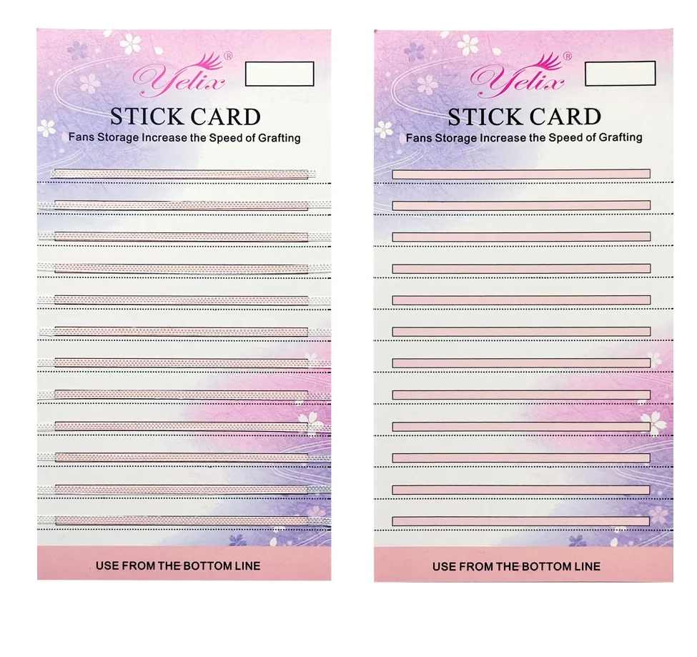 

10 PCS Lash Fans Storage Card and Adhesive Sticky Tape for Volume Fan Eyelash