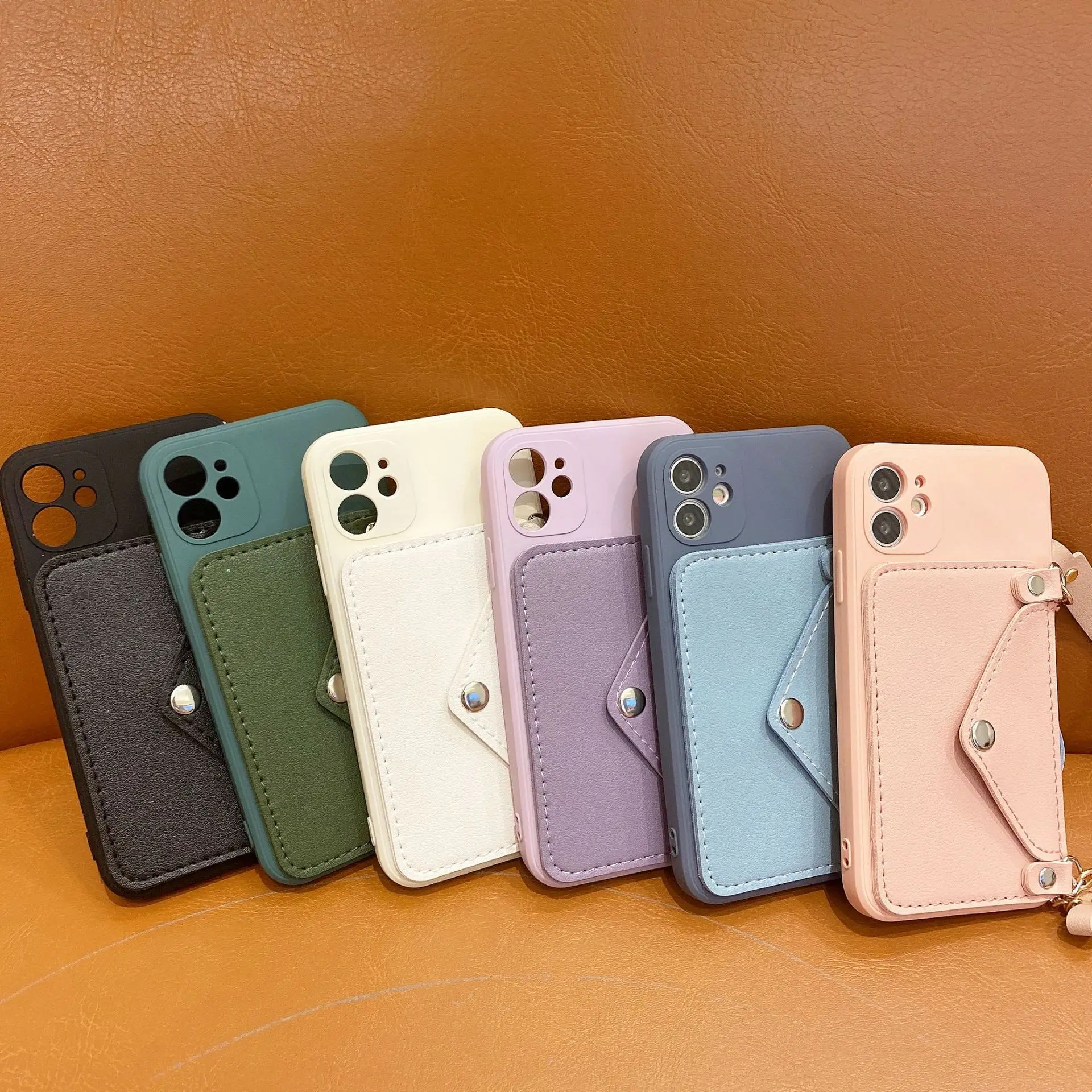 

Card Bag for Phone13 Mobile Phone Case Apple 11 / 7 All Inclusive Camera Soft Cover Iphone 11 12 13 7 8 X Pro Max Phone Cases