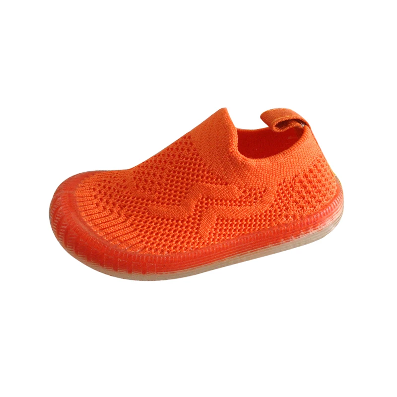 

2021 Causal Designer Outdoor In Stock Slip On knitting mesh yeezy kids shoes children, Orange, purple, navy