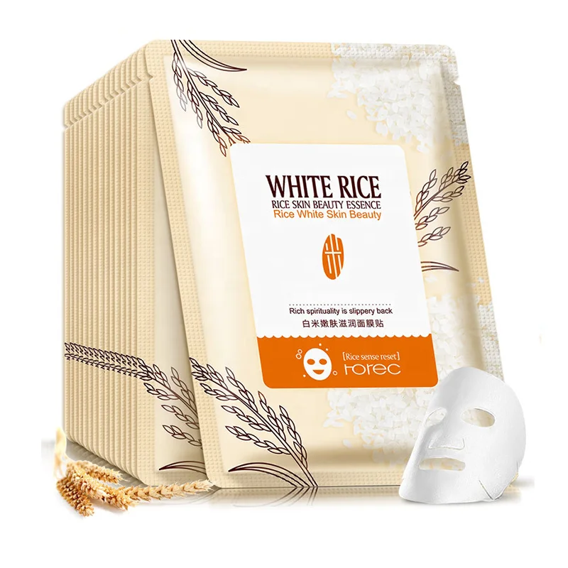 

Rorec Smooth Tender Hydra Rich Nourish Moisturizing Plant Exract Skin Beauty White Rice Face Mask