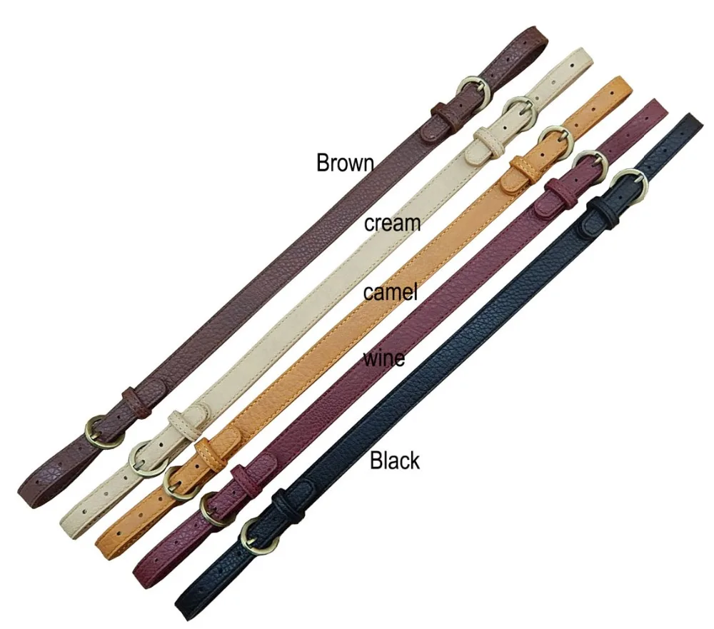 2pcs/pai Bag Strap Pu Leather Bag Handle Adjustable Handle Strap Lady