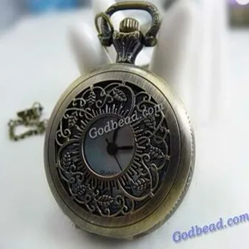 

Gorgeous Steampunk antique brass classical Pocket Watch Necklace