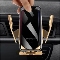 

2019 amazon 10W Car Charger Wireless Charger Wireless QI Charger Infrared Smart Sensor Automatic Fast Charging Phone holder