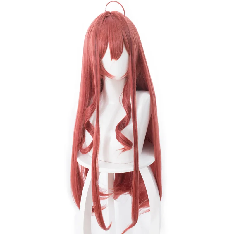 

Watermelon Red Long Straight Hair Anime Comic Exhibition Cosplay Hair High Temperature Silk COS Can Be Dyed Wig, Pink