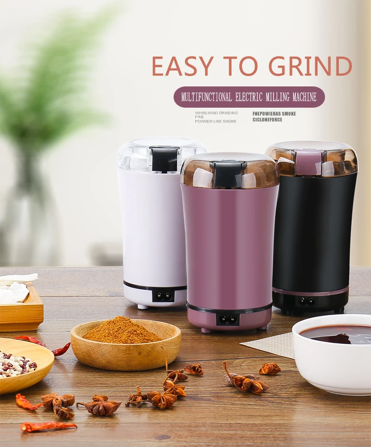 1pc Electric Mini Coffee Grinder Manual Blender Mini Hand-Cranked