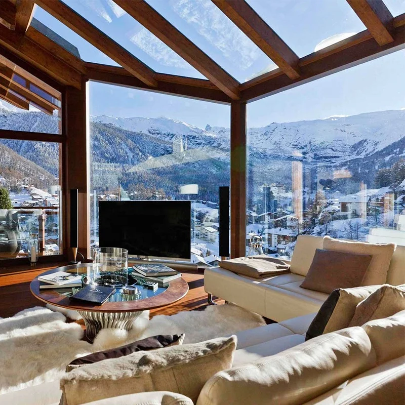 
Factory direct sale anti noise insulated glass Garden Sun room aluminum DIY house open air Veranda Sunroom 