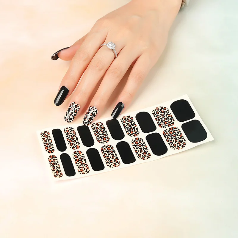 

Huizi Hot selling custom nail stickers New nail polish solid color custom nail wraps