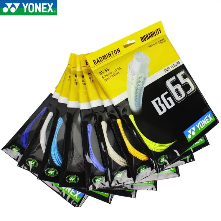 

Yonex badminton racquet string BG65 10M, White