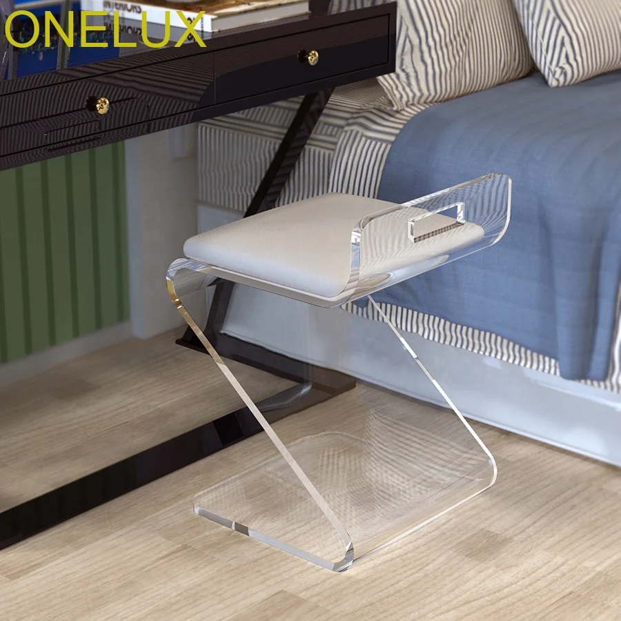 

Modern Clear Acrylic Vanity Stool