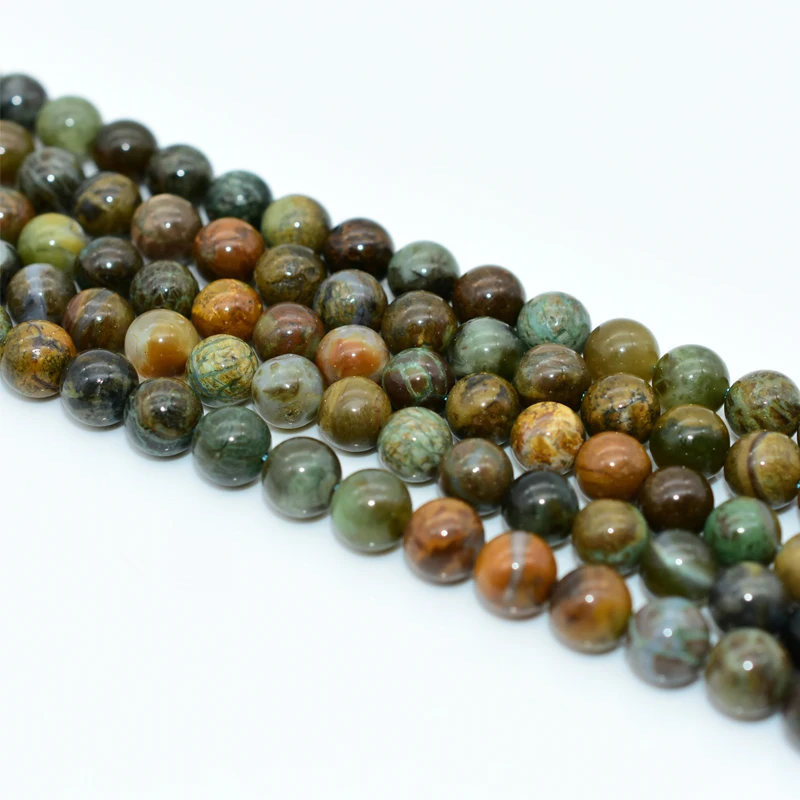 

Trade Ansurance 6/8/10/12mm High Grade Natural Ophiolite Jasper Loose Beads