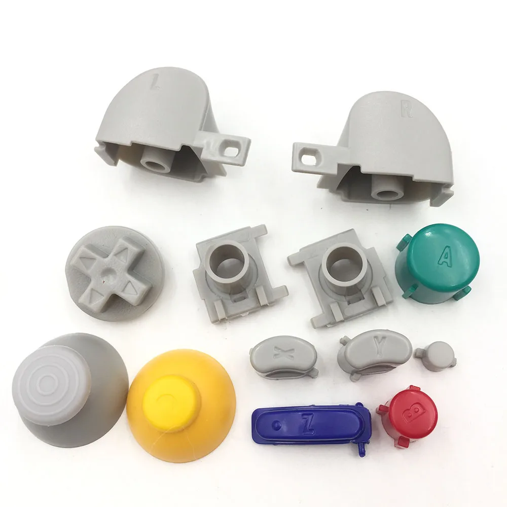 For NGC Buttons Replacement A B X Y Z Buttons D-pad Joystick Mod Kit Set for Gamecube Controller Buttons