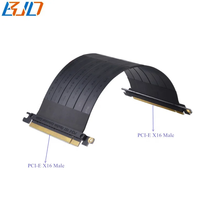 

PCI Express PCI-E 3.0 16X GPU Extender Flexible Extension Riser Cable Male to Male 10~100CM, Black