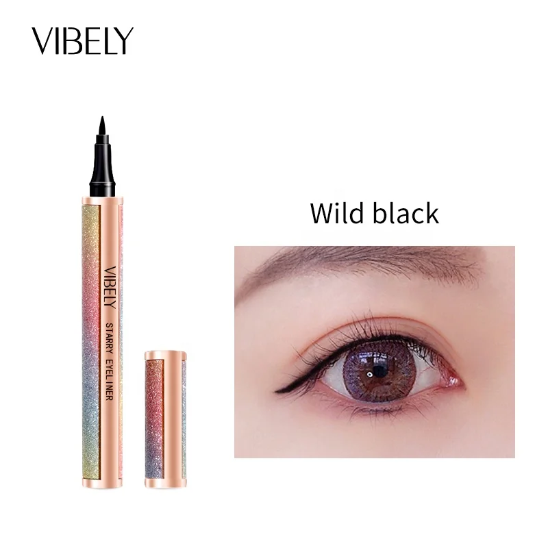 

High Quality OEM Starry Sky Quick Dry Liquid Waterproof Sweatproof Eye liner Long Lasting Smooth Eyeliner Pencil