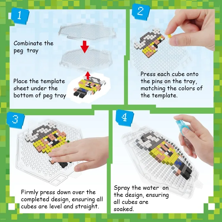 
Jandoon Best selling Water Fused Cubes Educational Puzzle Toy Craft DIY Kit Toys for Children 