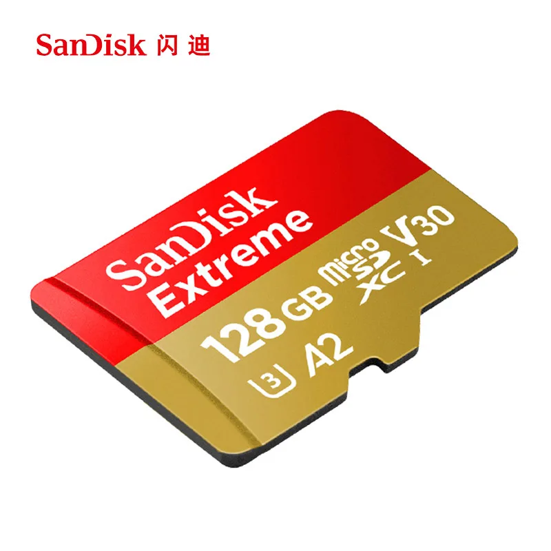 

100% SanDisk Extreme Memory Card 128GB 256GB SD Card 32GB 64GB with V30 U3 512GB TF Flash Card For phone camera DVR