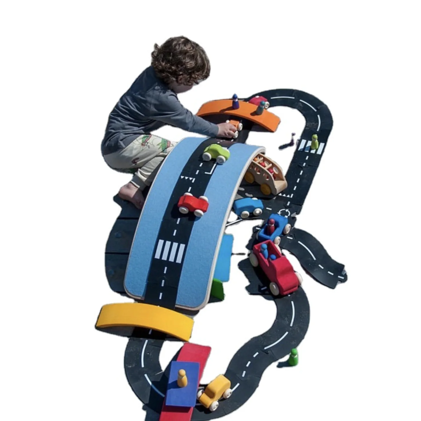 

Educational Play Toys for Children Games Carpet Racing Car Track Toy Set DIY Plastic Box Pvc Unisex Picture Slot Car Race 1:16