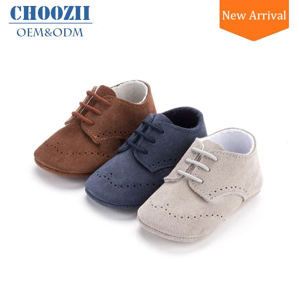 

Choozii Guangzhou Manufacturer Oxford Style Suede Leather Unisex Baby Shoes, Grey/brown/black / accept customized