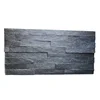 Natural Black Basalt Dark Rough Stone Cladding Wall