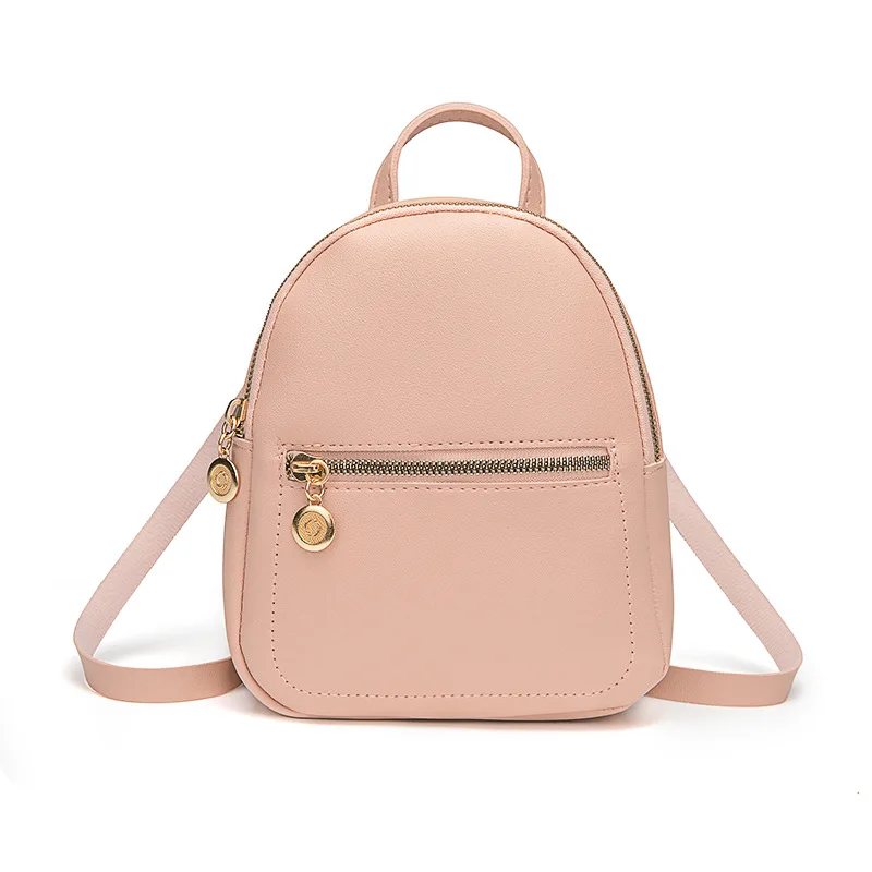

PU Leather Pure Color Mini Small Backpack Women Crossbody Bag Girls Handbag