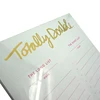 Shrink Wrapping Die-Cutting Hot Stamping Pink Office Memo Pad Custom Memo Pad With Glue On The Top Binding