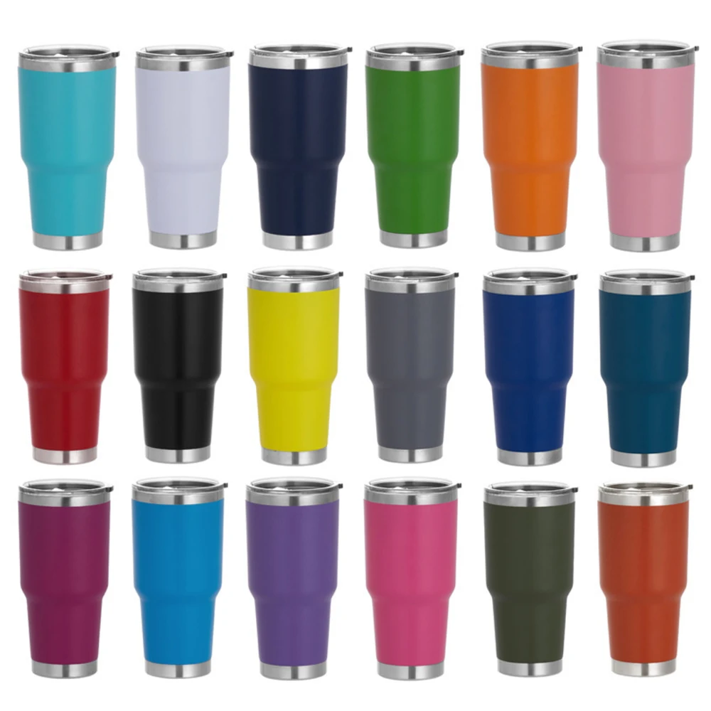 

Double Wall Insulated Liquid Tumbler Cup With Lid And Straw, Customized