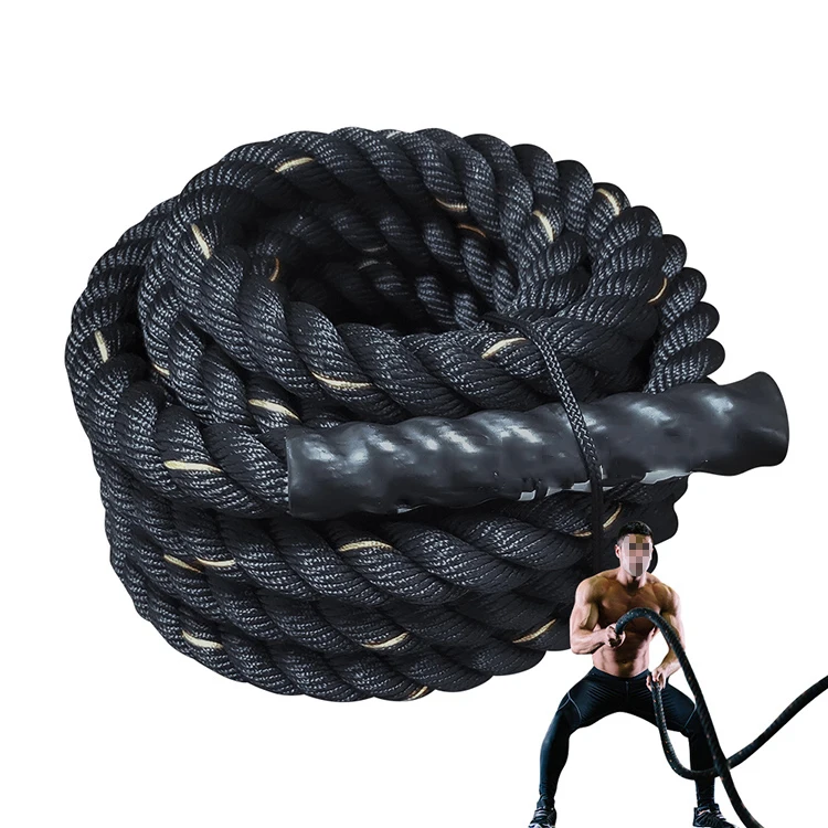 

38mm 1.5inch 9m 30ft Workout Equipment for gym training fitness exercise gym rope battle rope, Black, customized