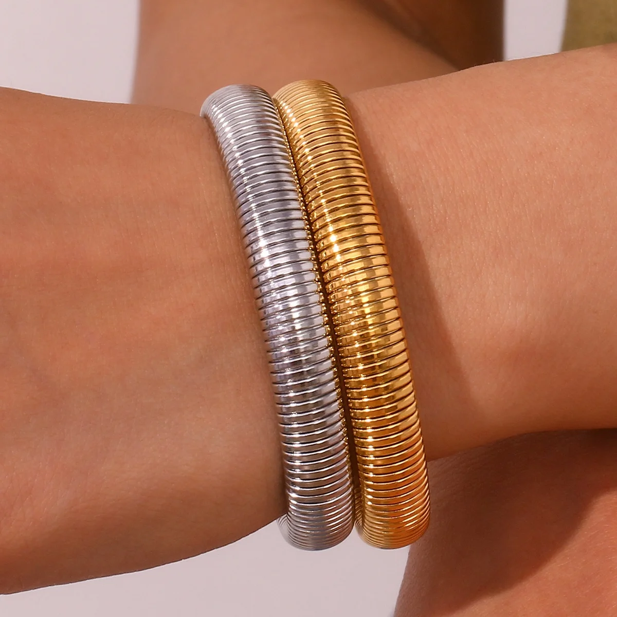 Chunky Snake Chain Fashion Jewelry Bracelets & Bangles Tarnish Free Stainless Steel Jewelry