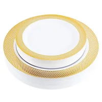 

Gold Disposable Plastic Plates Lace Design Wedding Party Plastic Plates for Gold Lace Plates Salad Dessert