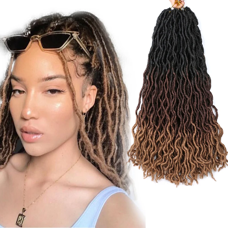 

Onst Gypsy Wave faux Locs crochet hair In Synthetic Braiding Hair Extension soft Dreads Dreadlock Ombre Braid Hair Extensions