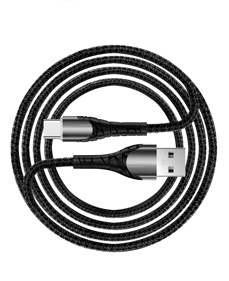 Logo customized 100cm Zinc alloy 3A type-c usb c micro usb fast charging data multi charger cable with LED light for iphone - ANKUX.COM