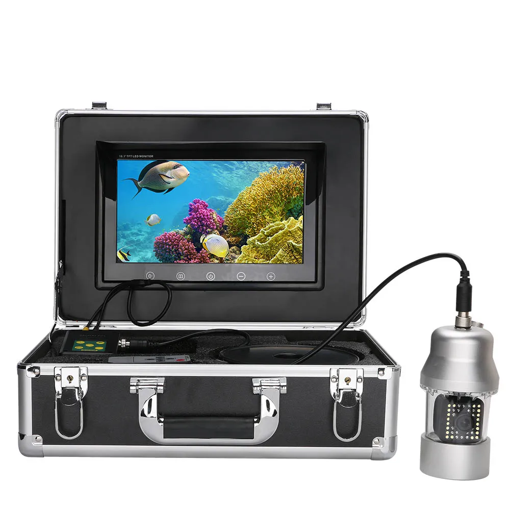 

9 Inch 20m Underwater Fishing Video Camera Fish Finder IP68 Waterproof 38 LEDs 360 Degree Rotating Camera