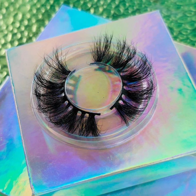 

2021 new arrival lash real bulk natural 25mm faux fluffy 3d mink false eyelashes mink with private logo package eyelashes vendor