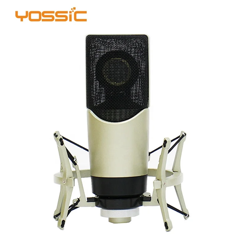 

Hot sale large diaphragm condenser microphone studio mic, Gold